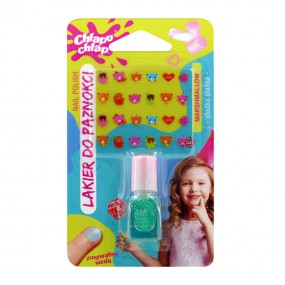 Chlapu Chlap - lakier do paznokci zmywalny wodą, 2 ml (turkusowy)