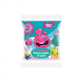 Chlapu Chlap - dwukolorowa pastylka do kąpieli 40 g, jagoda/lody waniliowe