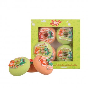 Chlapu Chlap - zestaw fizzerów do kąpieli Donut 4 x 60 g, zapach - pianka cukrowa
