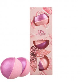 Spa -Moments - metalizowane kule do kąpieli 3 x 80 g o zapachu słodkiej pianki