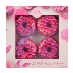 Spa Moments - Musujące Donuty, LUKIER pianka poziomkowa 4 x 60 g